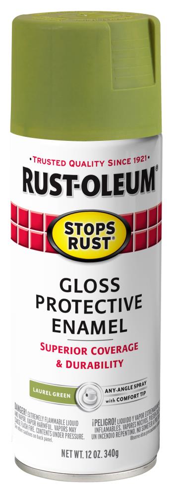 Rust-Oleum Stops Rust Gloss Laurel Green Spray Paint (NET WT. 12-oz) in the Spray  Paint department at
